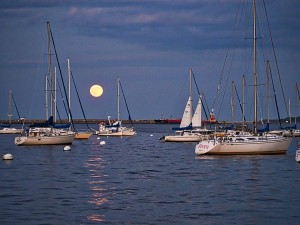 "Boston Harbor Moonrise" By: Tom Foster