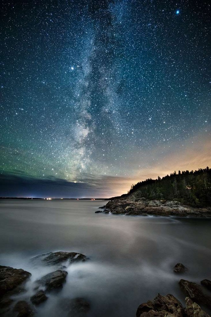 Two images combined in Acadia National Park