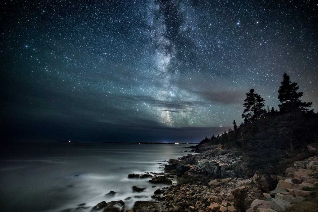 Two images combined in Acadia National Park